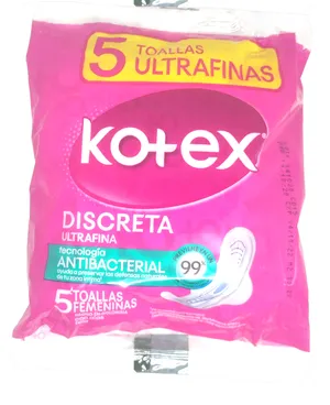 Toallas Sanitarias Kotex Ultrafina Flujo Abundante Ristra 5 Und